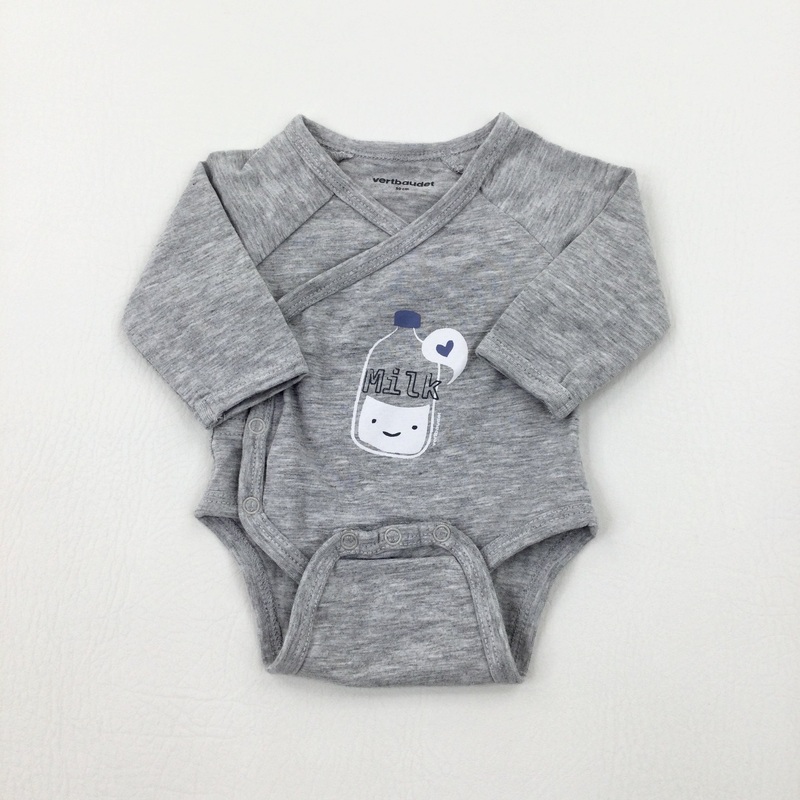 'Milk' Grey Bodysuit - Boys Newborn