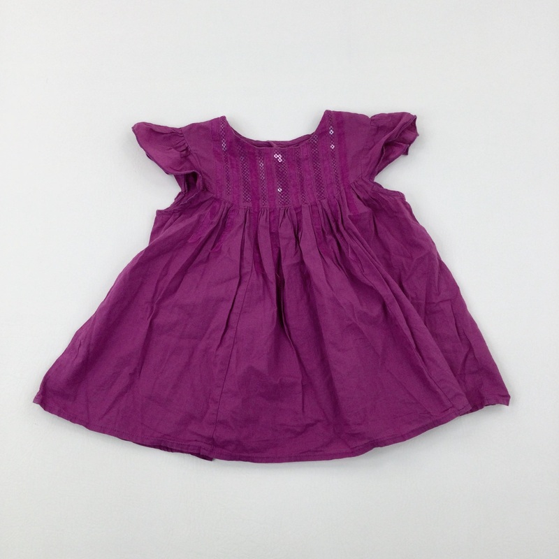 Sequinned Purple Dress - Girls 3-4 Years
