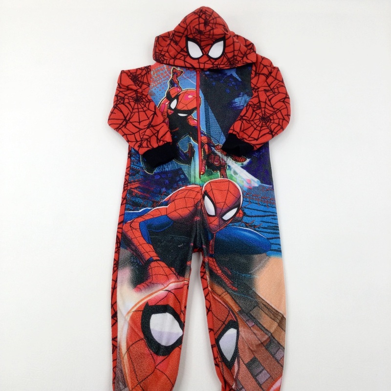Spider-Man Red Fleece Onesie - Boys 5-6 Years