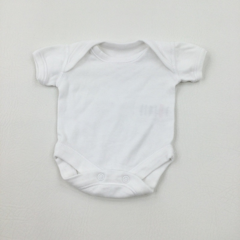 White Cotton Bodysuit - Girls Newborn