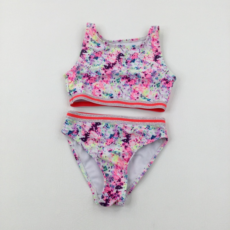 Colourful Tie Dye Bikini - Girls 7-8 Years