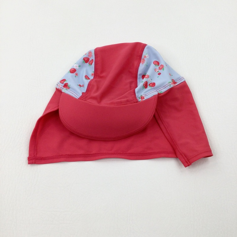 Strawberries Pink Sun Hat - Girls 9-12 Months