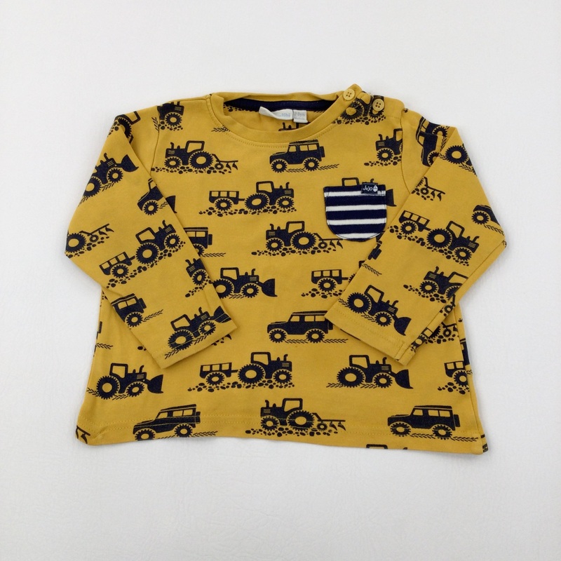 Tractors Mustard Long Sleeve Top - Boys 2-3 Years