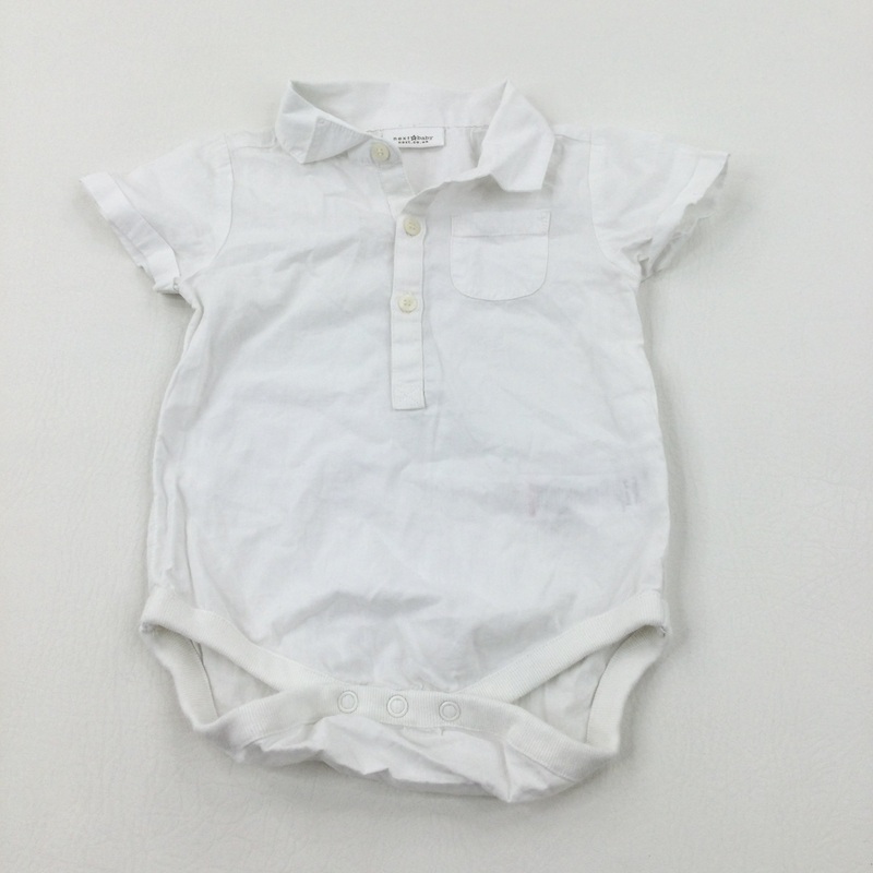 White Bodysuit - Boys 6-9 Months