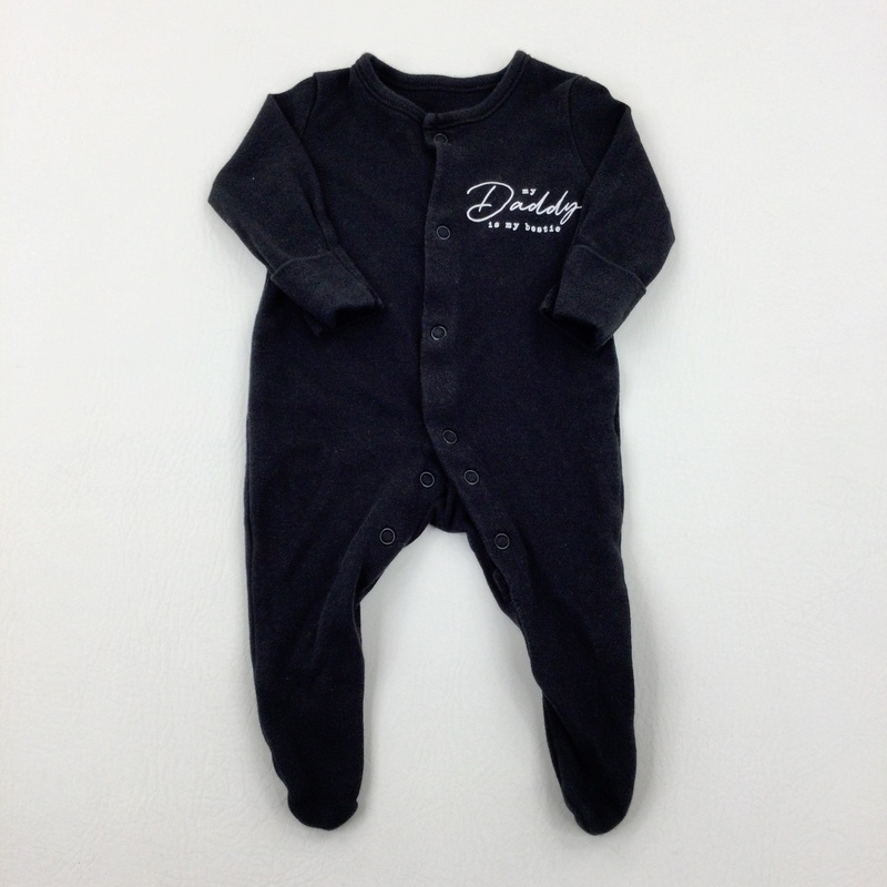 'My Daddy Is My Bestie' Black Babygrow - Boys Newborn