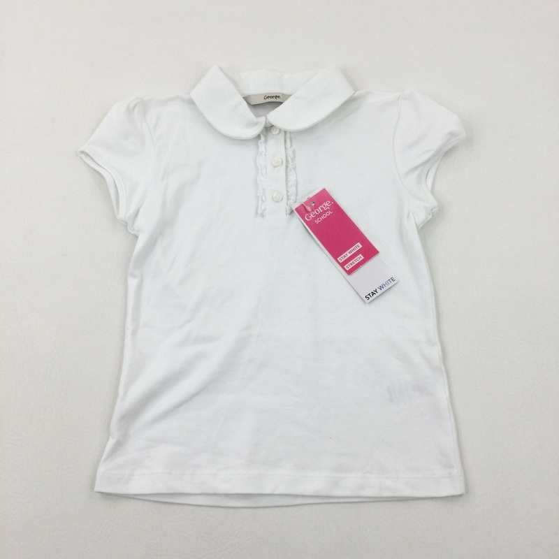 **NEW** White School Polo Shirt - Girls 6-7 Years