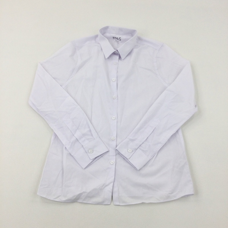 White Long Sleeve School Shirt - Boys 12-13 Years