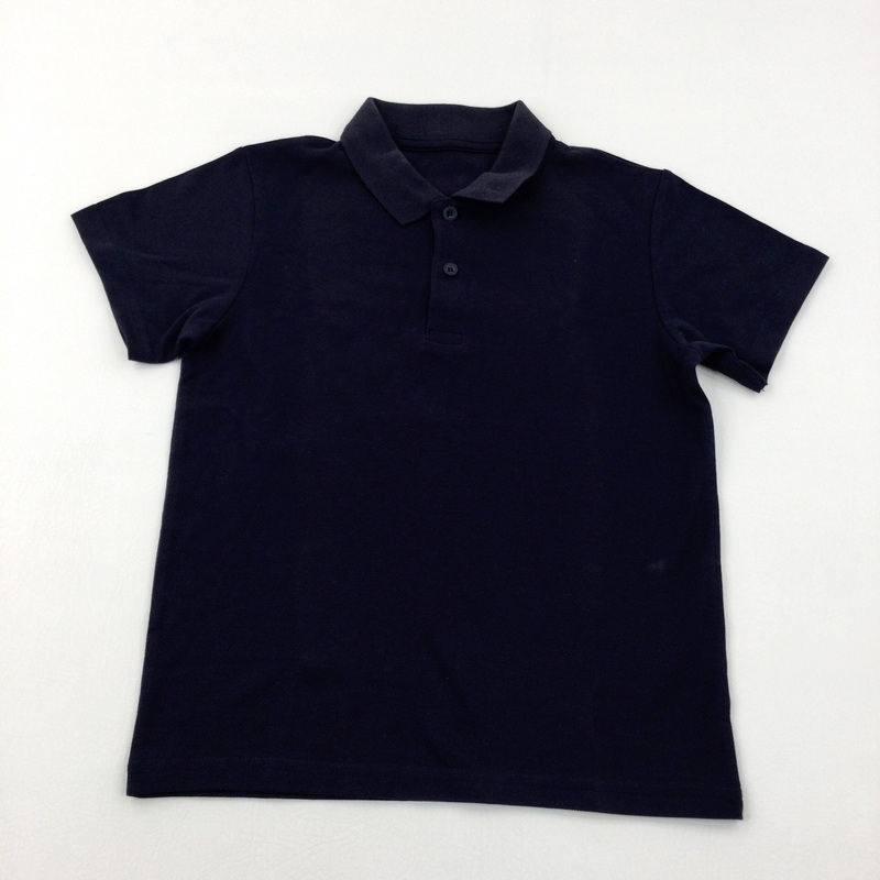 Navy School Polo Shirt - Girls/Boys 8-9 Years