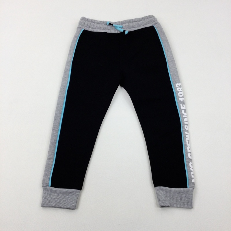 'NYC Crew' Black Joggers - Boys 4-5 Years