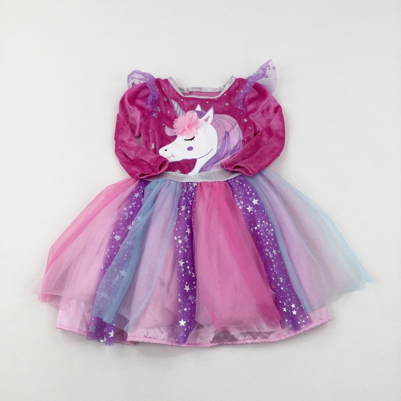 Unicorn Pink & Purple Costume - Girls 9-12 Months