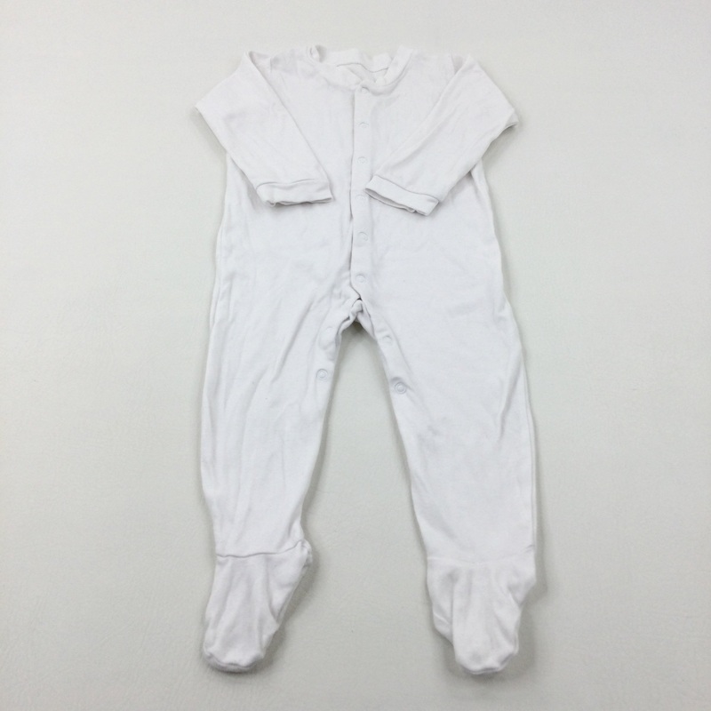 White Babygrow - Girls 12-18 Months