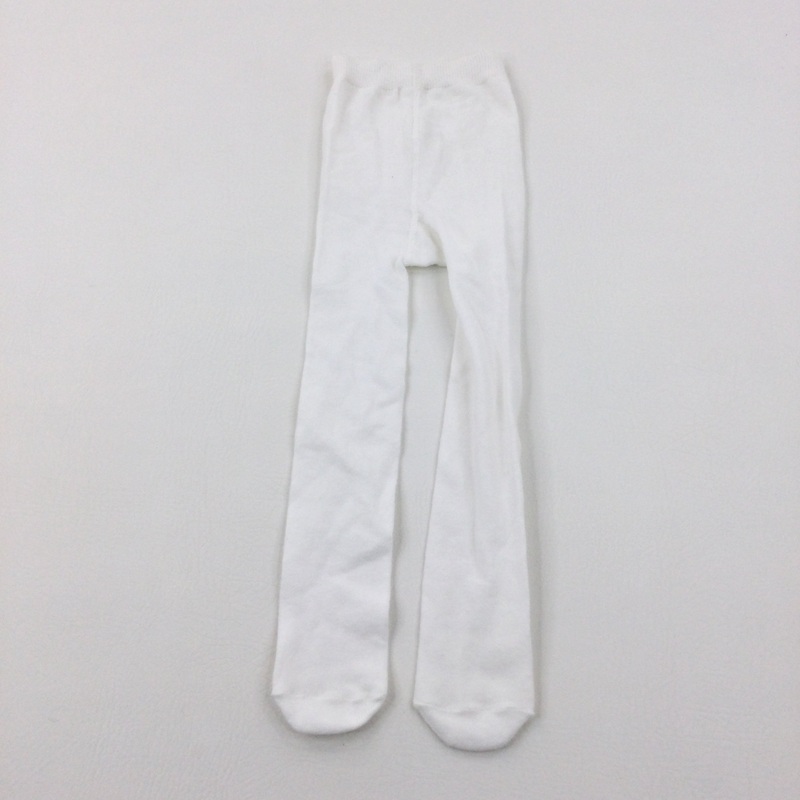 White Knitted Tights - Girls 18-24 Months