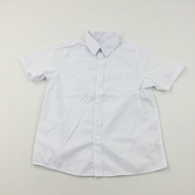 White Short Sleeve School Shirt - Boys 10-11 Years