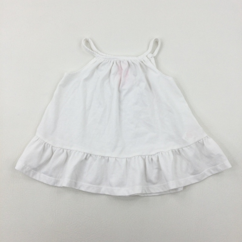 White Vest Top - Girls 2-3 Years