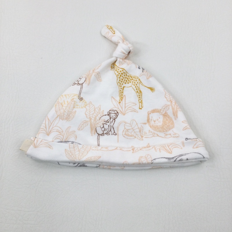 Animals Beige Jersey Hat - Boys 12-18 Months