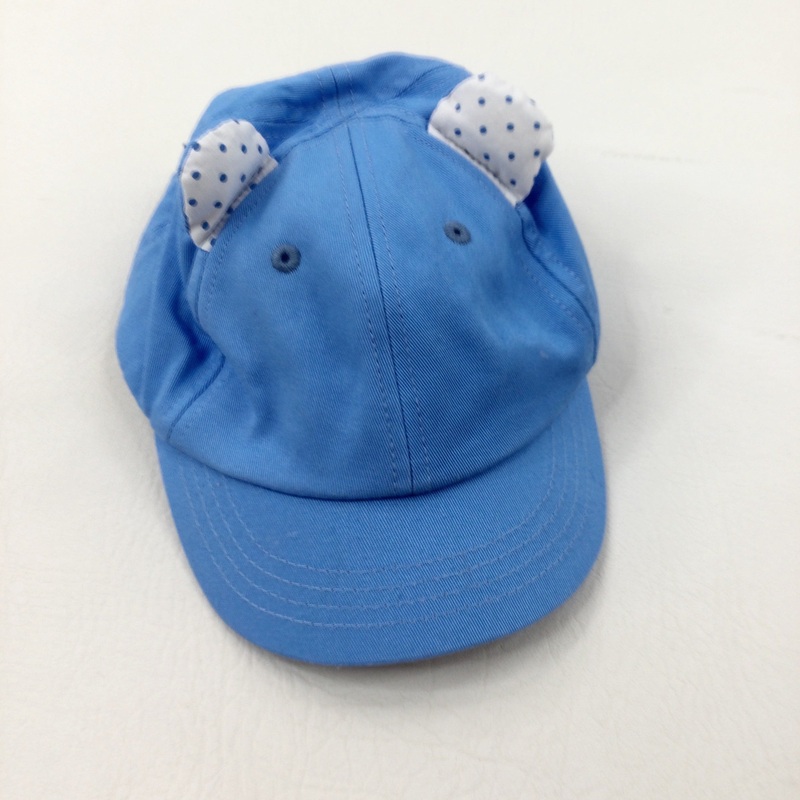 Blue Sun Cap With Ears - Boys 18-36 Months