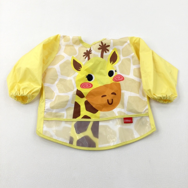 Giraffe  Yellow Cover Up Bib - Girls/Boys 1-3 Years