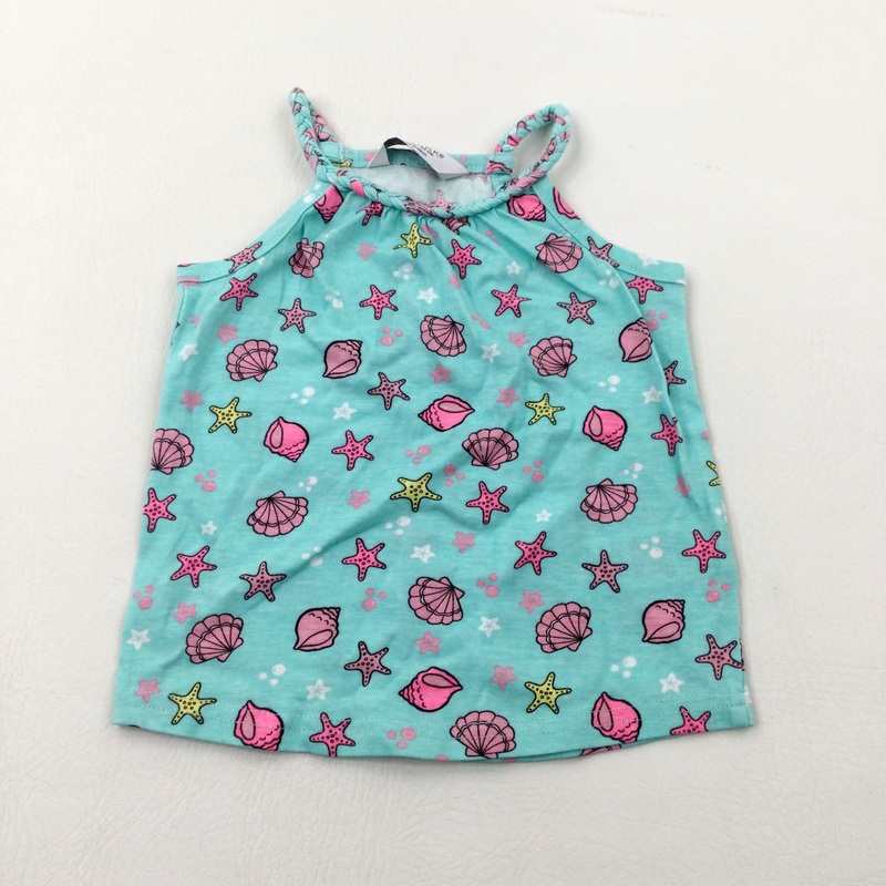Seashells Blue Vest Top - Girls 18-24 Months