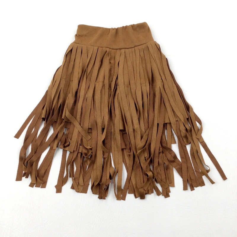 Western Style Brown Skirt - Girls 2-3 Years