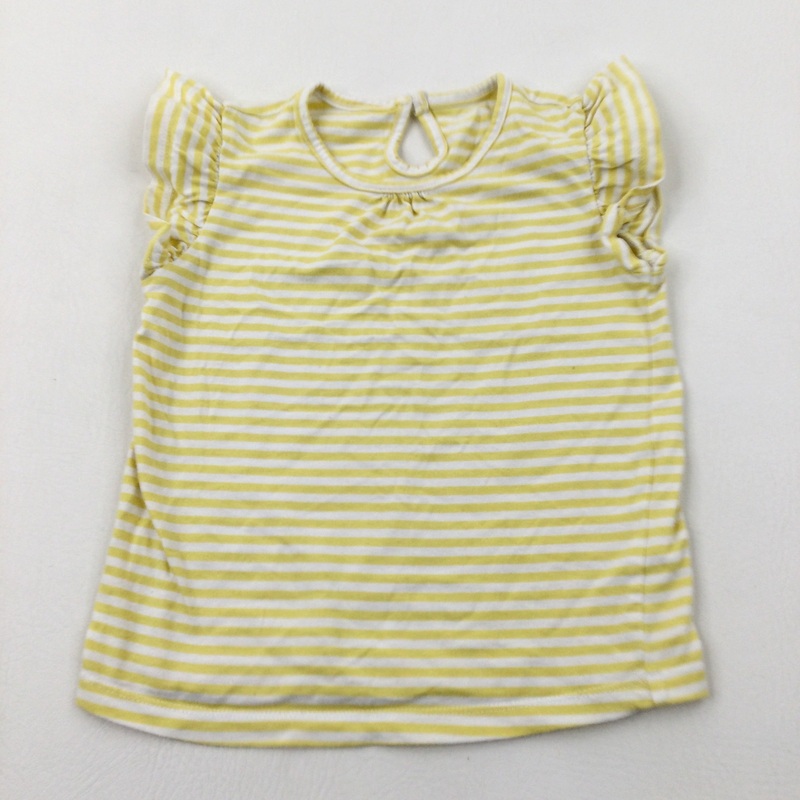 Yellow & White Striped T-Shirt - Girls 2-3 Years