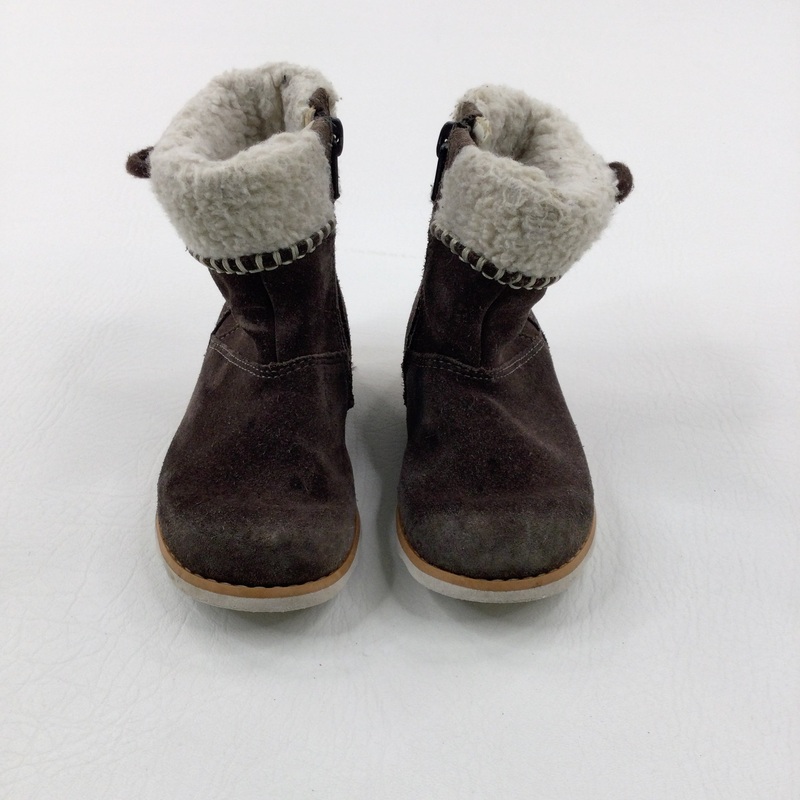 Brown Suede Effect Boots - Shoe Size 6G