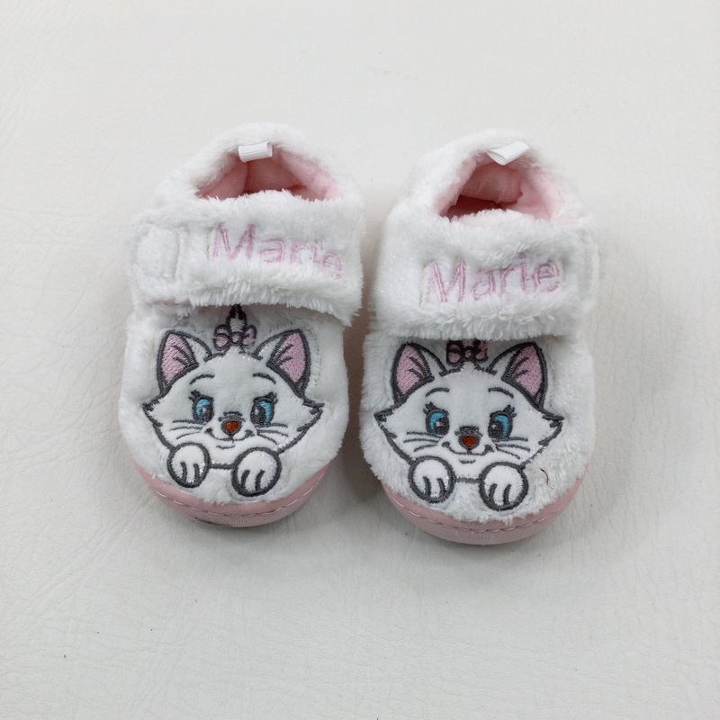 'Marie' The Aristocats Pink Slippers - Shoe Size 4-5