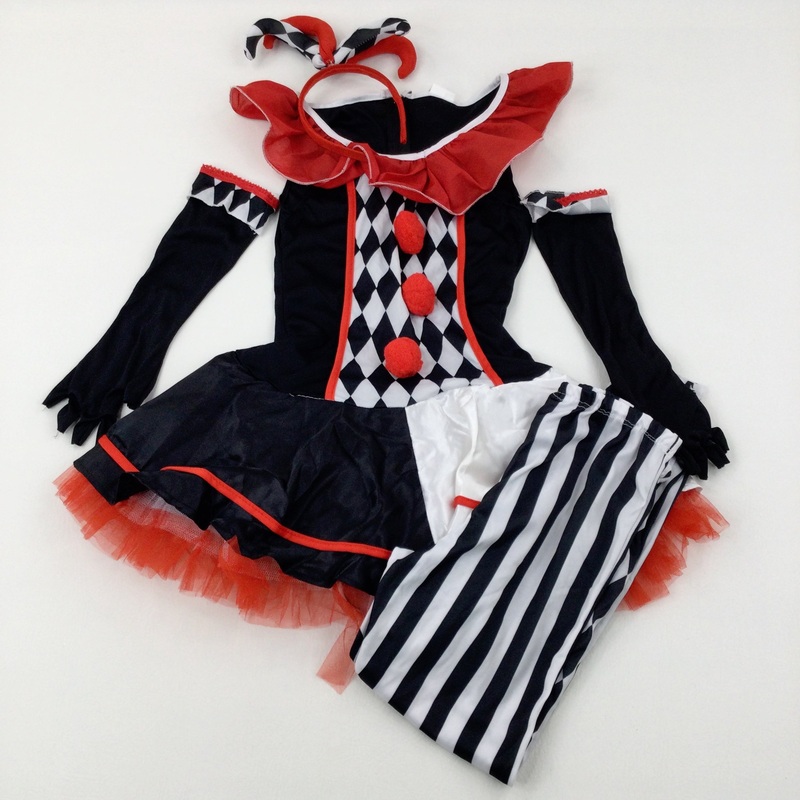 **NEW** Harlequin Girl Costume - Girls 9-10 Years