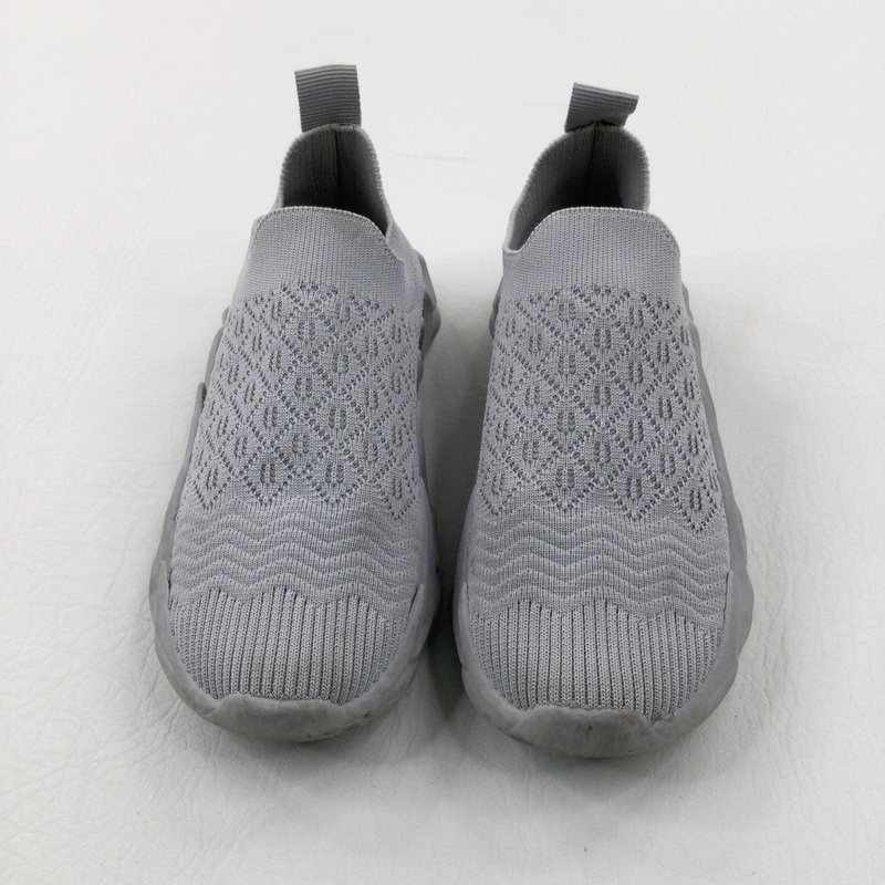 Patterned Grey Pull On Trainers - Shoe Size 1