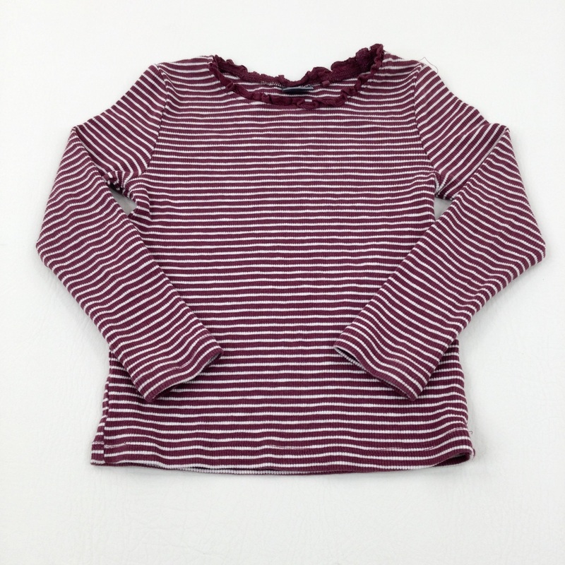 Pink Striped Long Sleeve Top - Girls 2-3 Years