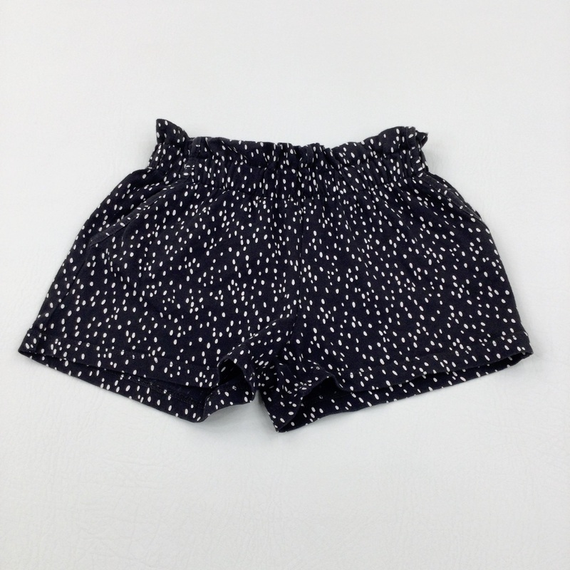 Spotty Charcoal Grey Jersey Shorts - Girls 2-3 Years