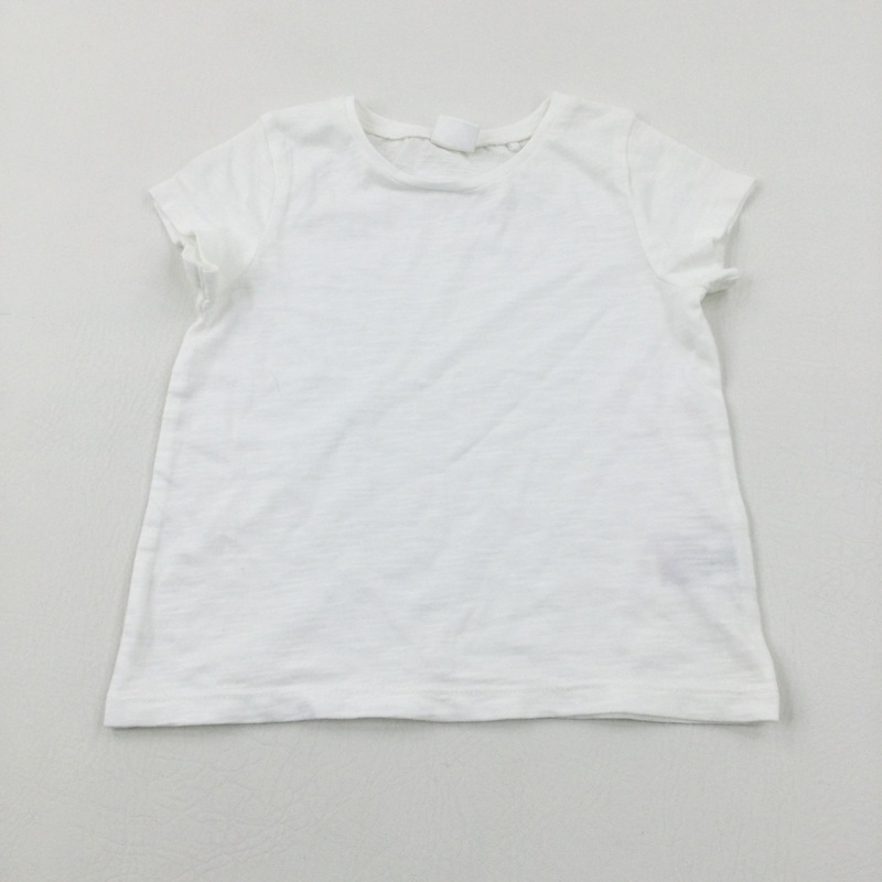 White T-Shirt - Girls 2-3 Years