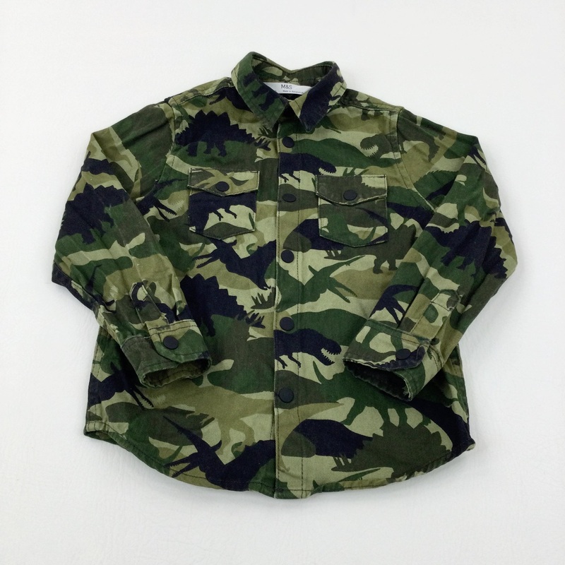 Camouflage Green Long Sleeve Shirt - Boys 3-4 Years