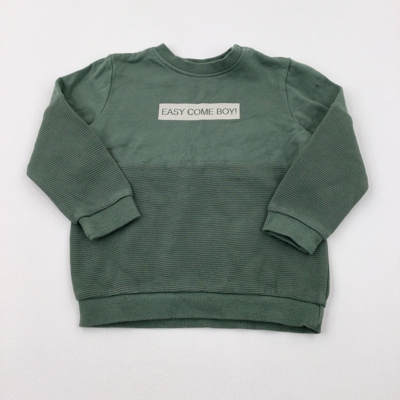 'Easy Come Boy!' Green Sweatshirt - Boys 18-24 Months