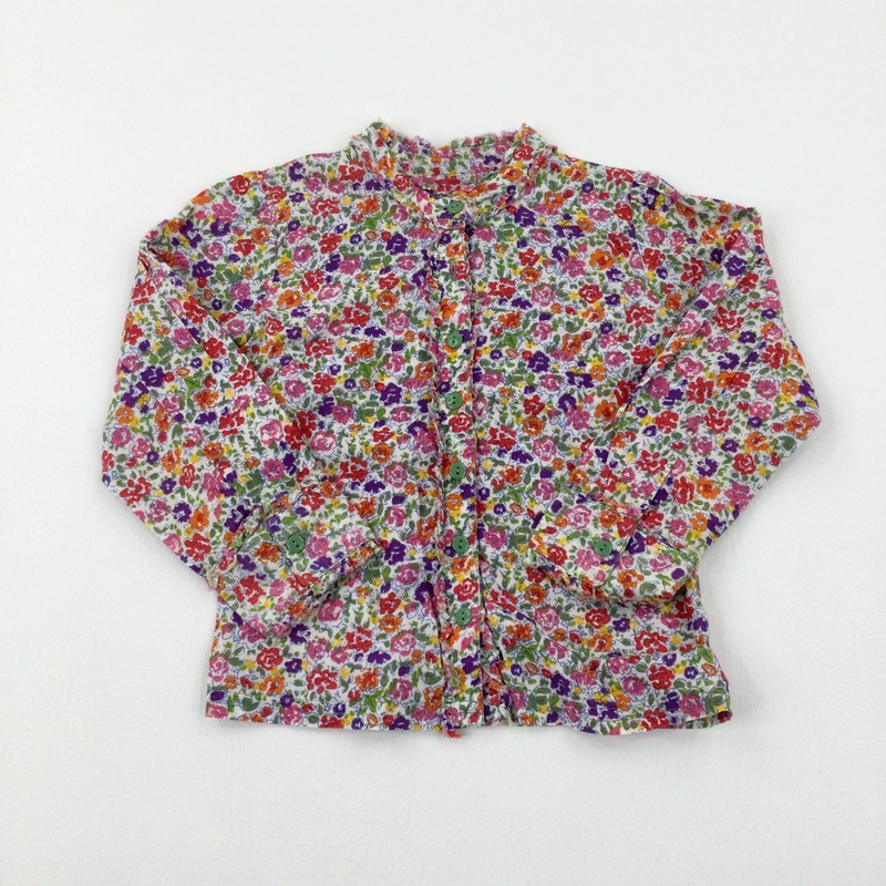 Flowers Long Sleeve Shirt - Girls 2-3 Years