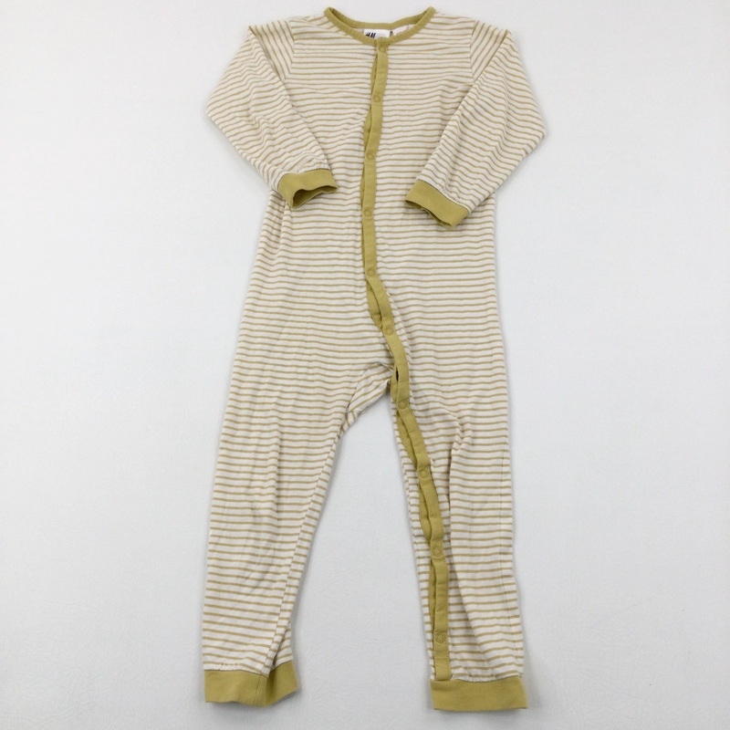 Mustard Striped Jersey Onesie - Boys 3-4 Years