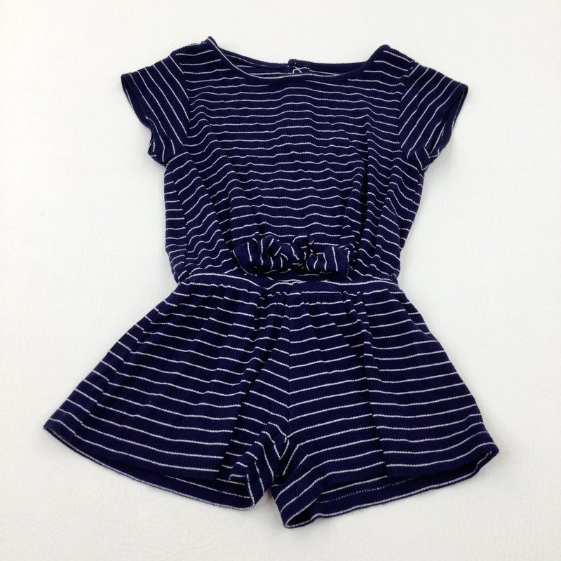 Navy Striped Playsuit - Girls 2-3 Years