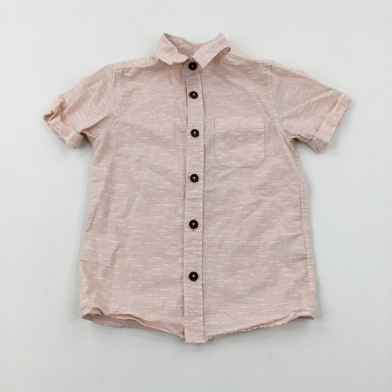 Patterned Orange & White Shirt - Boys 2-3 Years