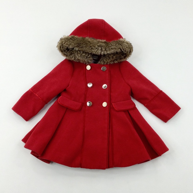 Red Smart Coat With Hood - Girls 18-24 Months
