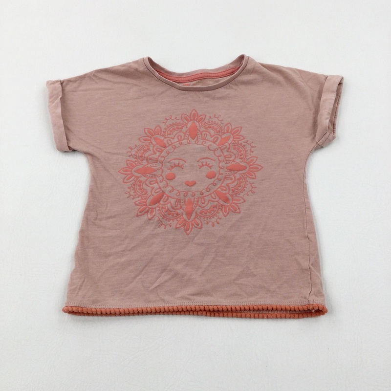 Sun Dusky Pink T-Shirt - Girls 2-3 Years