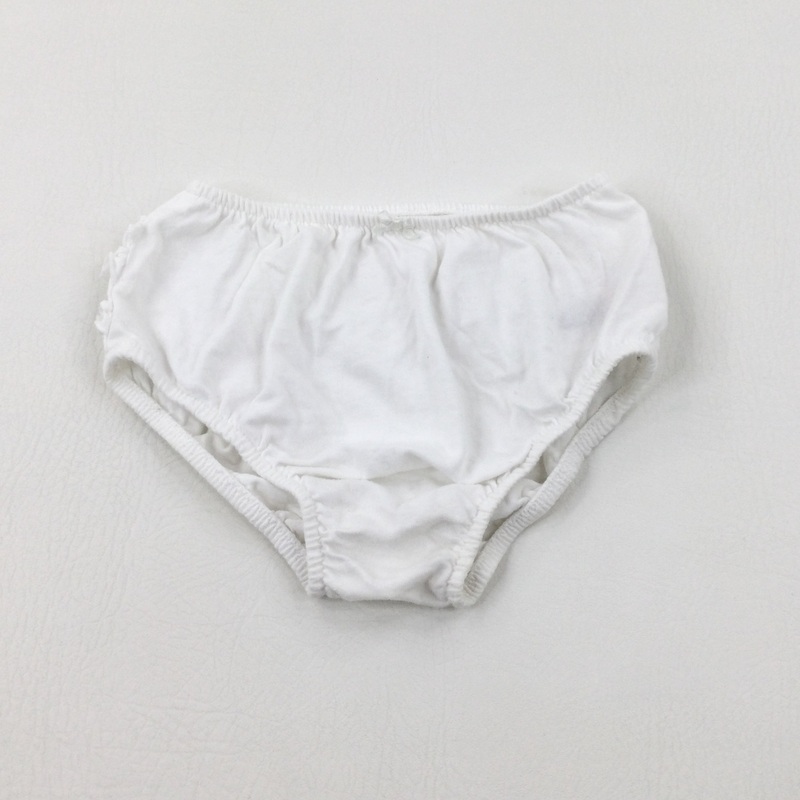 White Cotton Nappy Pants - Girls 18-24 Months