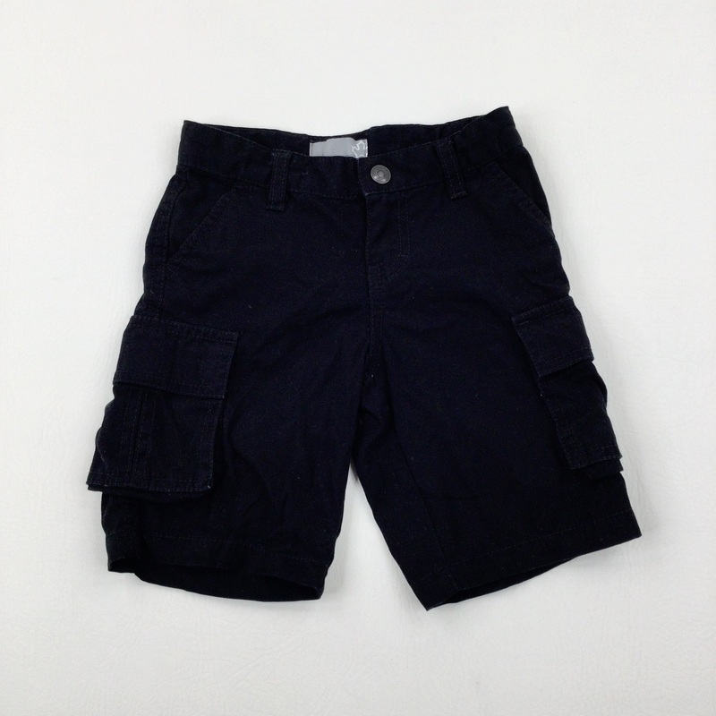Black Cargo Shorts With Adjustable Waist - Boys 2-3 Years