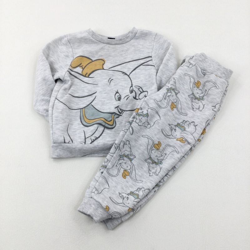 Dumbo Grey Sweatshirt & Joggers Set - Boys 18-24 Months