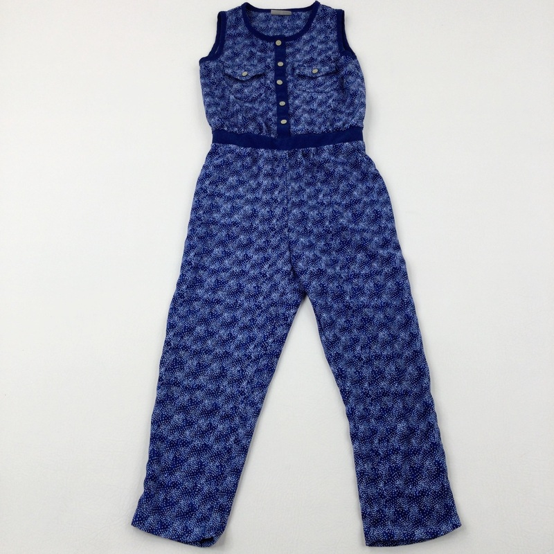 Patterned Blue Jumpsuit - Girls 5-6 Years