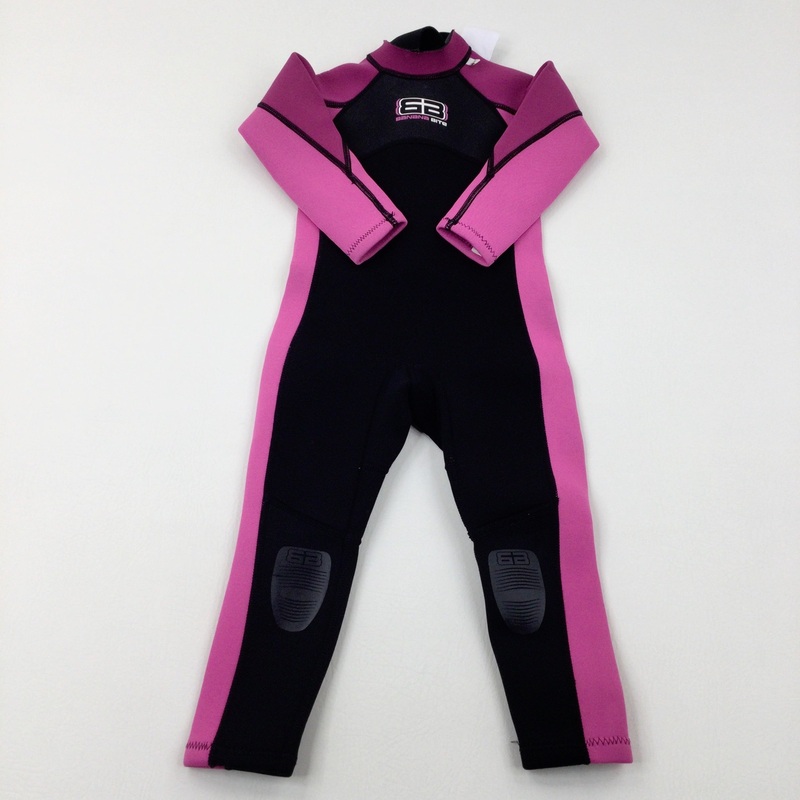 'Banana Bite' Purple & Black Full Length Wetsuit - Girls 3-4 Years