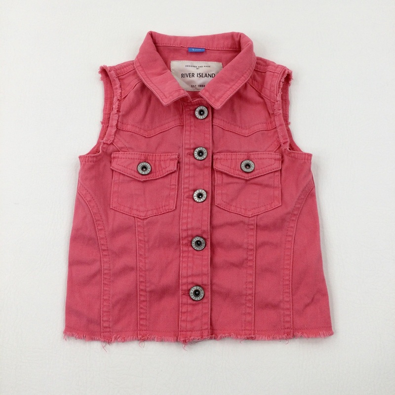 Pink Denim Gilet - Girls 4-5 Years