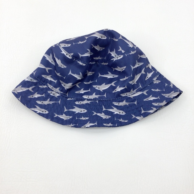Sharks Navy Polyester Sun Hat- Boys 4-8 Years