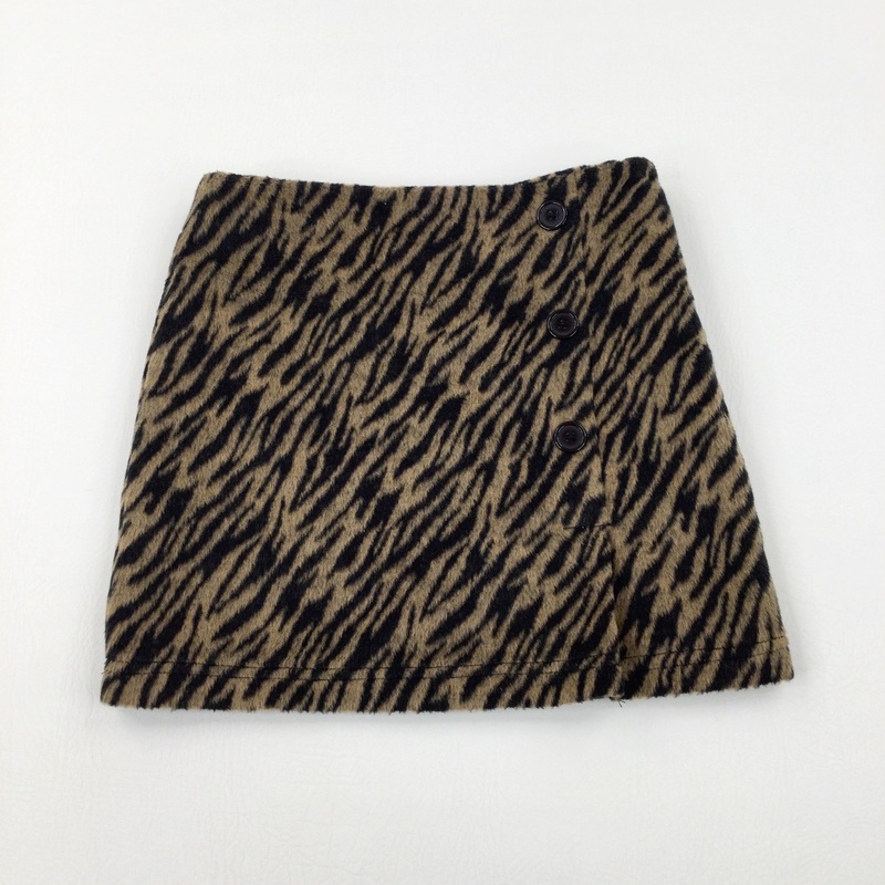 Animal Print Wool Mix Skirt - Girls 7-8 Years
