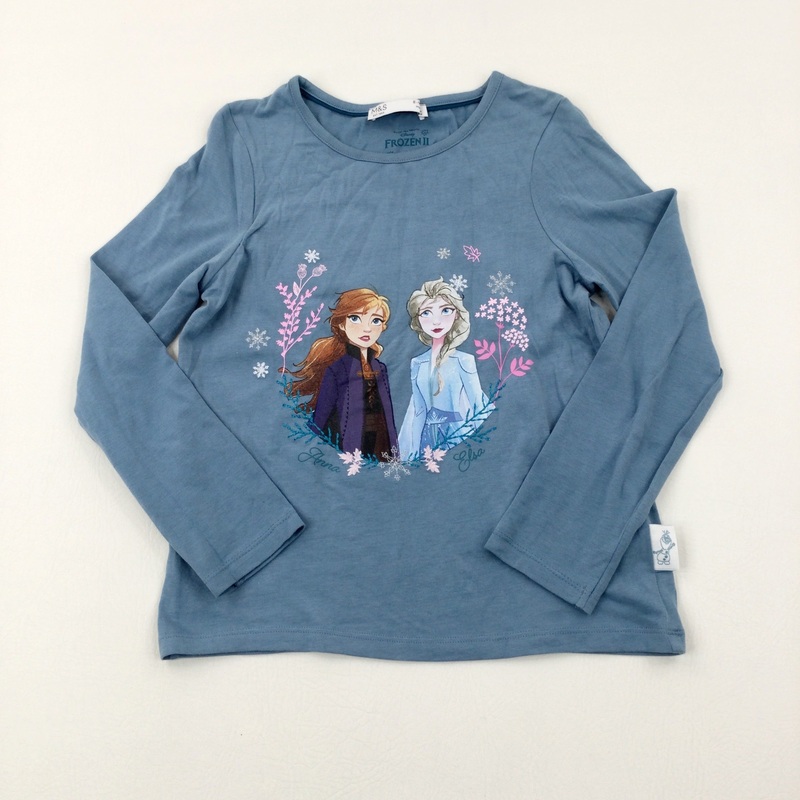 'Anna & Elsa' Disney's Frozen Blue Long Sleeve Top - Girls 8-9 Years