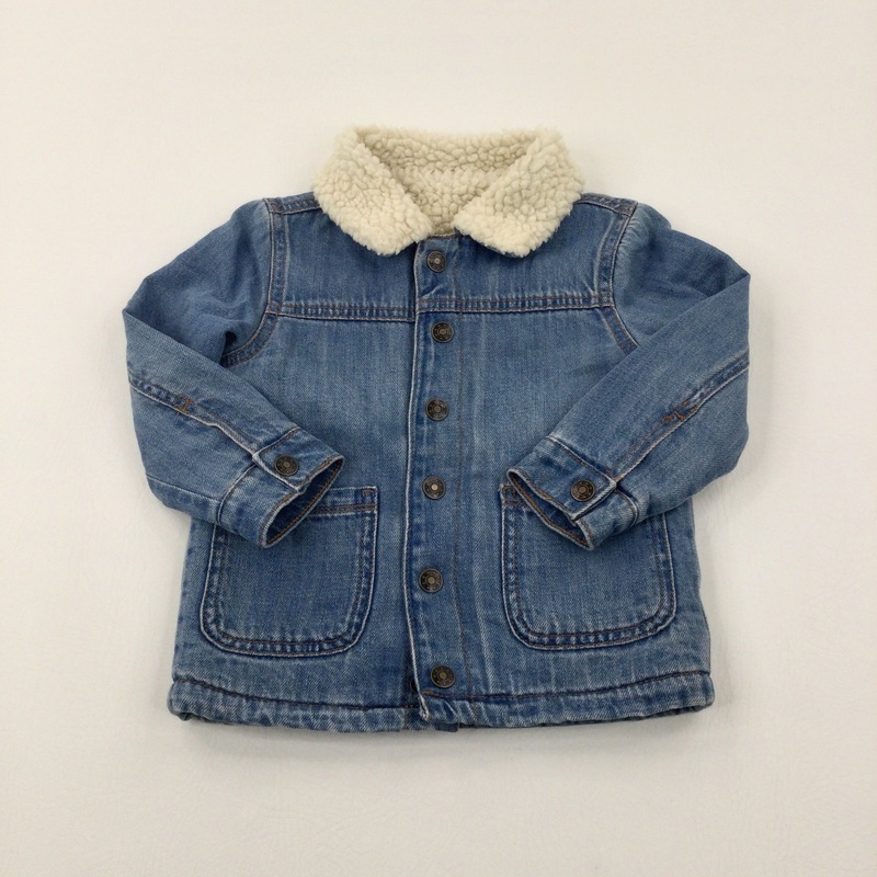 Blue Fleece Lined Denim Jacket - Boys 18-24 Months