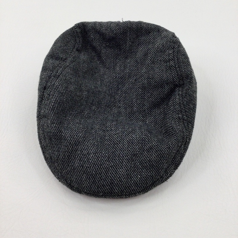 Charcoal Grey Striped Flat Cap - Boys 3-6 Years
